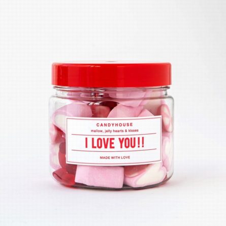 Candy House I Love You Bag of Mixed Lips & Mallow Hearts