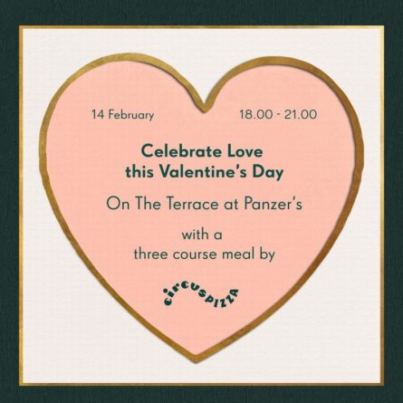 Valentine's 3 Course Dinner for Two on the Terrace at Panzer's Square